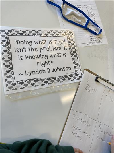 Inspirational quote from Lyndon B . Johnson